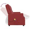 vidaXL Fauteuil de massage inclinable 3 places rouge bordeaux