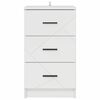 vidaXL Cabinet de chevet avec tiroir Blanc brillant 38 x 38 x 66 cm