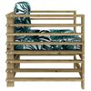 vidaXL Chaises de jardin avec coussins lot de 2 bois de pin imprégné