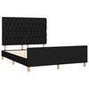 vidaXL Cadre de lit sans matelas noir 140x190 cm tissu