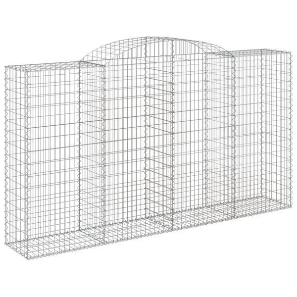 vidaXL Paniers &agrave; gabions arqu&eacute;s 17 pcs 300x50x160/180 cm fer galvanis&eacute;