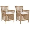 vidaXL Chaise d'Ext&eacute;rieur 2 pc Beige et cr&egrave;me polyrotin