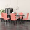 vidaXL Chaises &agrave; manger lot de 6 rose velours