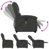 vidaXL Fauteuil inclinable de massage électrique gris cuir véritable