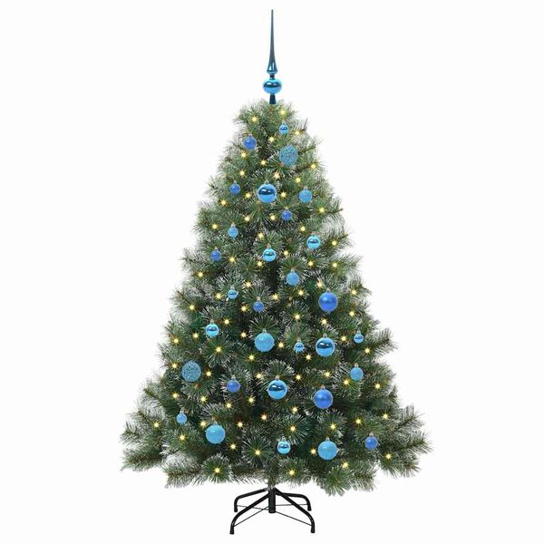 vidaXL Sapin de No&euml;l artificiel avec 150 LED Vert 150 cm PE et PVC