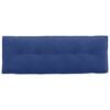 vidaXL Coussin de Dos Bleu police 140 x 50 cm Tissu en velours c&ocirc;tel&eacute;