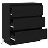 vidaXL Cabinet de chevet avec Noir 71 x 34.5 x 75 cm Bois d'ing&eacute;nierie