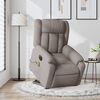 vidaXL Fauteuil inclinable de massage &eacute;lectrique Taupe Tissu