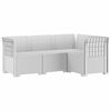 vidaXL Canap&eacute; de jardin 4 places aspect rotin PP Blanc