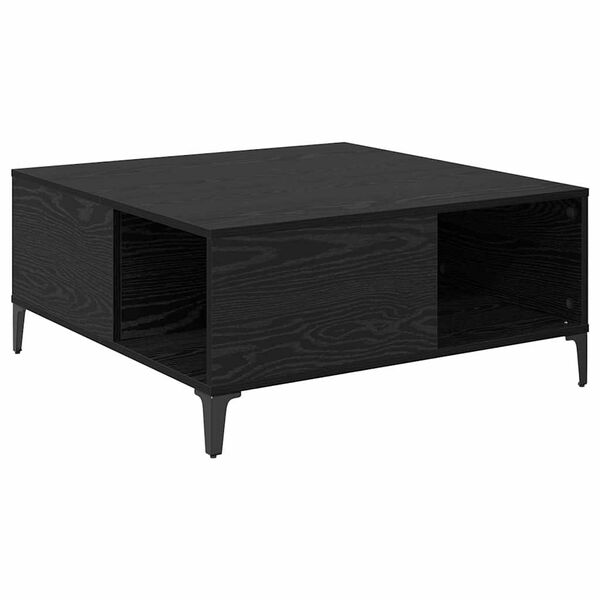 vidaXL Table basse Ch&ecirc;ne noir 80 x 80 x 36,5 cm Bois d'ing&eacute;nierie