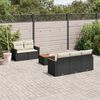 vidaXL Salon de jardin 6 pcs avec coussins noir r&eacute;sine tress&eacute;e