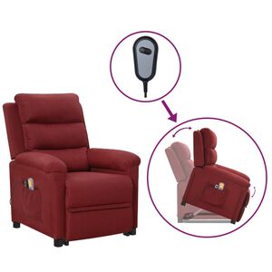 vidaXL Fauteuil de massage Rouge bordeaux Tissu