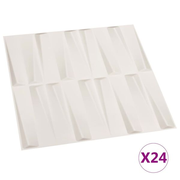 vidaXL Panneaux muraux 3D 24 pcs 0,5x0,5 m 6 m&sup2;