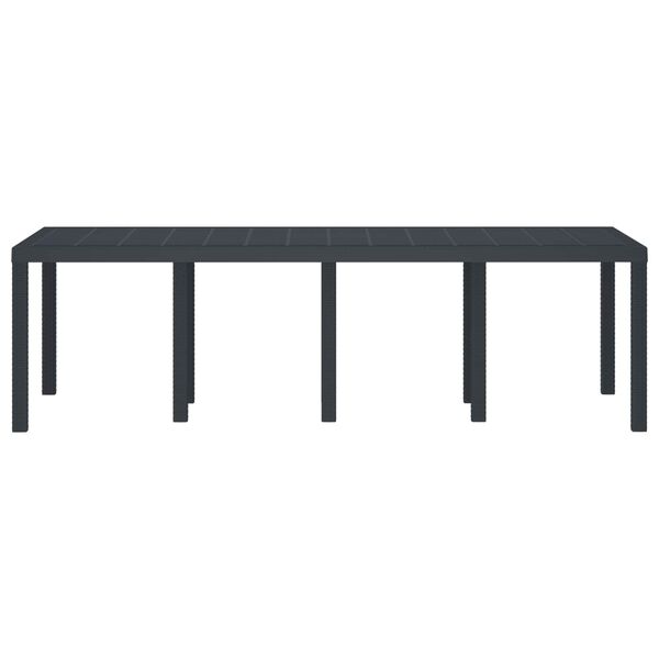 vidaXL Table de jardin pour repas Anthracite 250 x 100 x 73 cm