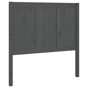 vidaXL T&ecirc;te de lit Gris 80,5x4x100 cm Bois massif de pin