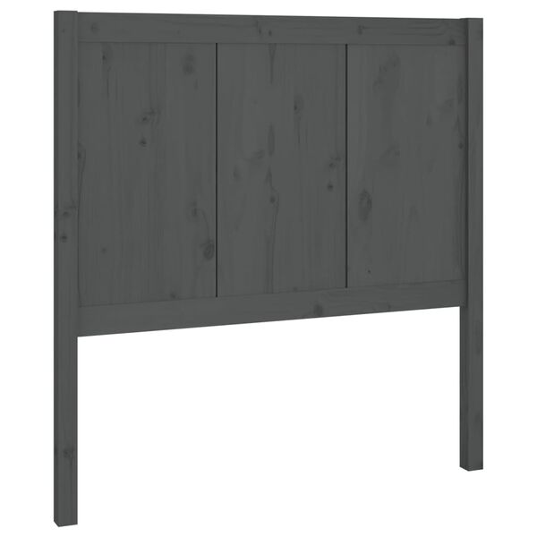 vidaXL Tête de lit Gris 80,5x4x100 cm Bois massif de pin