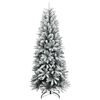 vidaXL Sapin de No&euml;l artificiel 300 LED et neige floqu&eacute;e 240 cm