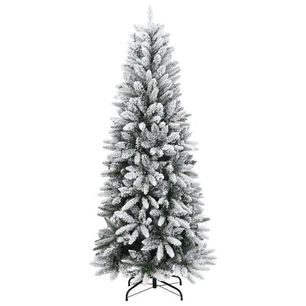 vidaXL Sapin de No&euml;l artificiel 300 LED et neige floqu&eacute;e 240 cm