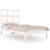vidaXL Cadre de lit sans matelas blanc 100x200 cm bois de pin massif