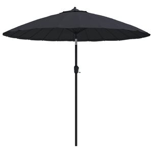 vidaXL Parasol d'ext&eacute;rieur avec m&acirc;t en aluminium 270 cm noir