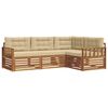 vidaXL Ensemble de canap&eacute;s d'ext&eacute;rieur 4 pcs Naturel et Beige