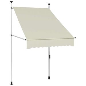 vidaXL Auvent manuel r&eacute;tractable 100 cm Cr&egrave;me
