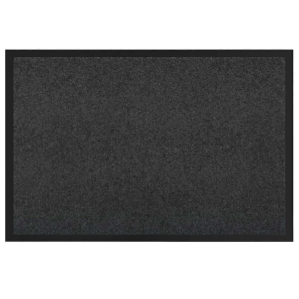 vidaXL Tapis de porte Anthracite 60 x 40 x 1.2 cm Tissu en teddy