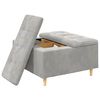 vidaXL Pouf de rangement Gris clair 80 x 80 x 45 cm Velours