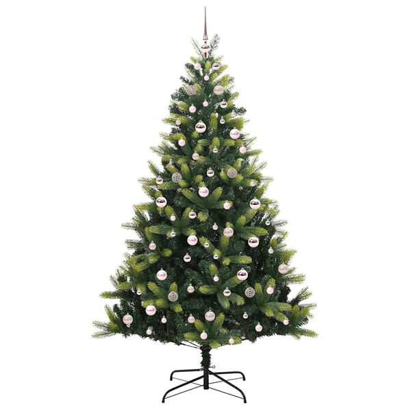 vidaXL Arbre de No&euml;l artificiel en silicone flexible 300 LEDs 210 cm