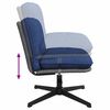 vidaXL Chaise pivotante de bureau Bleu Tissu