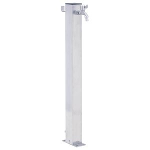 vidaXL Colonne &agrave; eau de jardin 100 cm acier inoxydable carr&eacute;
