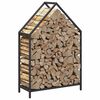vidaXL Portant de bois chauffage noir 60x25x90 cm