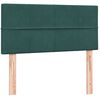 vidaXL Sommier &agrave; lattes de lit et matelas vert fonc&eacute; 80x220 cm velours