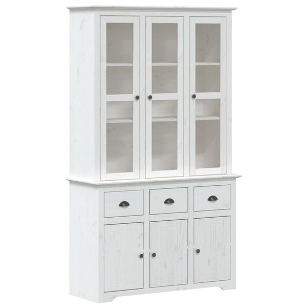 vidaXL Buffet BODO blanc 115,5x43x200,5 cm bois massif de pin