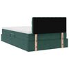 vidaXL Lit de Rangement avec matelas Vert foncé 120 x 200 cm Velours