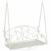 vidaXL Banc Balan&ccedil;oire Acier 110 x 52,5 x 47 cm Blanc antique