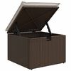 vidaXL Ensemble de canapé de jardin 4 pcs Marron Poly rotin