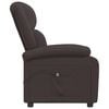 vidaXL Fauteuil inclinable &eacute;lectrique Marron fonc&eacute; Tissu