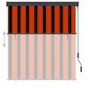 vidaXL Store roulant d'ext&eacute;rieur 140x250 cm Orange et marron