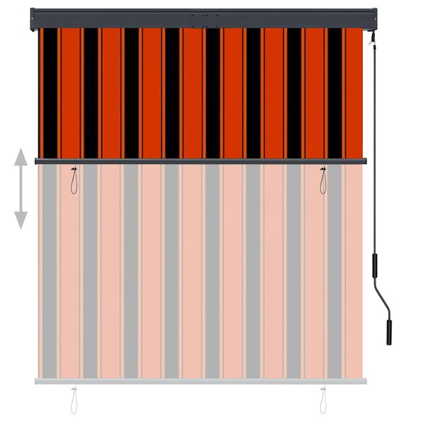 vidaXL Store roulant d'ext&eacute;rieur 140x250 cm Orange et marron