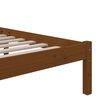 vidaXL Cadre de lit sans matelas marron miel bois massif 150x200 cm