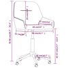 vidaXL Chaise pivotante de bureau Gris clair Velours