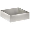 vidaXL Cache-pot de jardin Argent&eacute; 80 x 80 x 30 cm Acier inoxydable