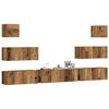 vidaXL Ensemble de meuble TV mural 7 pcs vieux bois bois d'ing&eacute;nierie