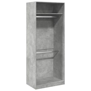 vidaXL Garde-robe gris b&eacute;ton 80x50x200 cm bois d'ing&eacute;nierie