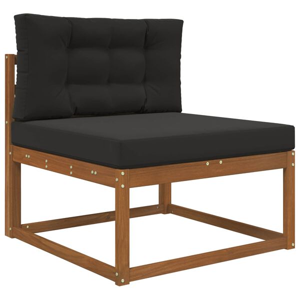 vidaXL Coussin de canap&eacute; d'ext&eacute;rieur 2 pcs Noir Polyester