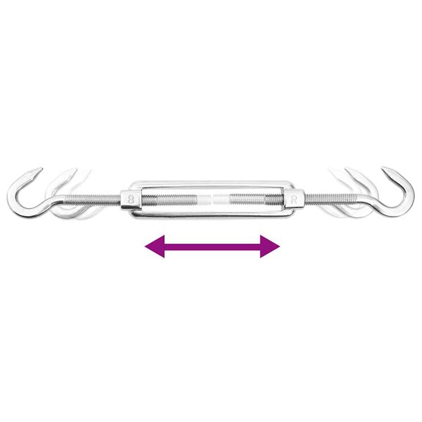 vidaXL Jeu d'accessoires de voile d'ombrage 9 pcs Acier inoxydable