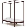 vidaXL Cadre de lit à baldaquin sans matelas bois massif 100x200 cm