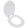 vidaXL Si&egrave;ge de toilette avec Couvercle MDF Design simple Blanc