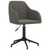 vidaXL Chaise pivotante de bureau Gris fonc&eacute; Velours